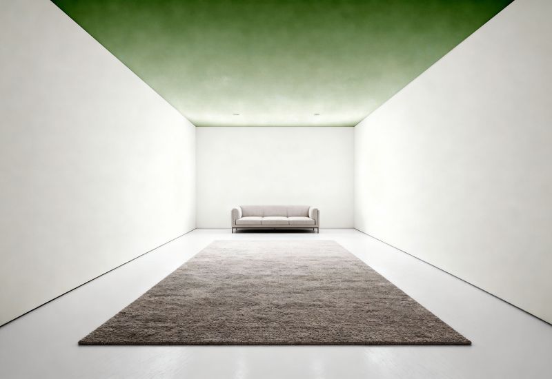 Heller Raum mit dunkler Decke